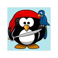 KMELLIE 3D方形鑽石畫套組, 海盜企鵝, 1套