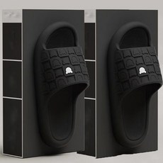 데이소이 체크 곰돌이 폭신 거실화, 05 블랙 베어, 2개