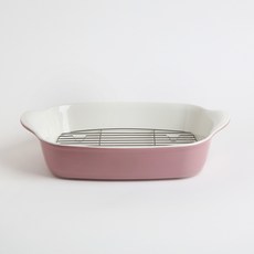 value ceramic Lagos 陶瓷調理盤 + 託盤組 粉紅色, 調理盤 + 托盤
