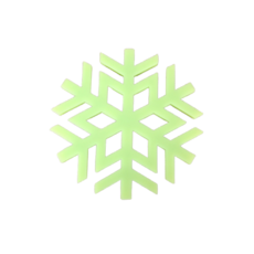 創意防滑雪花造型杯墊, 黃色, 1個