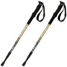 BUFFALO 3段式登山杖 2件組, 金色