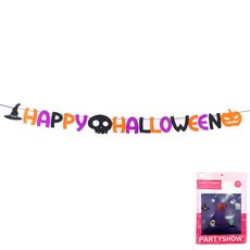 PARTYSHOW 萬聖節毛氈掛旗, 1個, 字母