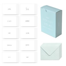 Monolike 摸摸 Ver.1 薄荷綠迷你明信片 25款 50張 + 信封 25個, 薄荷綠, 1組