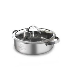 CASANI IH電磁爐適用Cucina雙耳淺燉鍋, 單色, 26cm, 1個