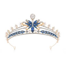 Estella 自助婚紗系列 皇冠 彩色 蝴蝶造型 ikk443, 1個, 藍色