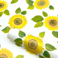 Sheet Nara 裝飾花紋重點壁貼 向日葵 200-2939, 黃色 + 白色