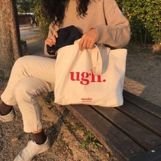 粉紅包 UGH 素面環保肩背包