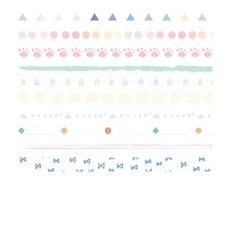 處理市場迷你紙膠帶 5mm*2m 10種組, 1套, 粉彩