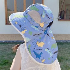 꼼지 兒童恐龍寬邊遮陽帽