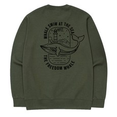 옥스타 남녀공용 등대 고래 특양면 맨투맨