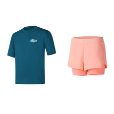 NAYASTYLE 女款寬鬆版短袖 + 短褲防磨衣套裝 1203