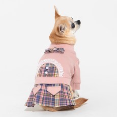 핑카홀릭 반려동물 레니 기모 원피스 OP7823, 인디안핑크, 1개