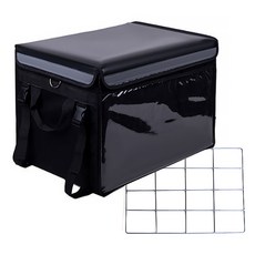 Egowell 保溫保冷外送包 + 機車用鐵網架組合, 黑色