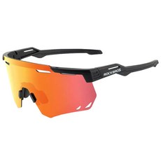 ROCKBROS 洛克兄弟 運動偏光護目鏡+度數夾組合 SP323, SP323 偏光黑框/紅鏡面