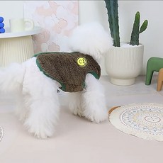 Coco studio 寵物Willie毛絨背心襯衫, 1個, 棕色