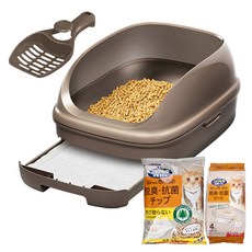 Nyantomo 系統貓馬桶套組, 棕色, 1個