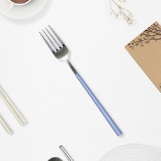 RAONNURI 可用於洗碗機的Reve彩色叉子, 天空藍, 1個