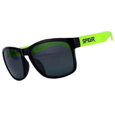 스파이더 몬스터 낚시 편광선글라스 자전거 스포츠선글라스 샤크프라임, 네온그린 + 스모크블랙, 1개