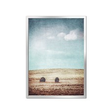 집과들판 포스터 + 알루미늄 액자 세트, 실버