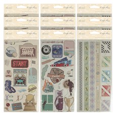 데어리즈 다꾸 일러스트 레트로스포츠 펄 스티커, 9개, 랜덤발송