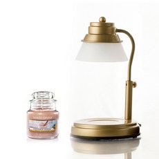 에인디 타이머 골드 캔들워머 + 양키캔들 스몰자 104g 세트, 시나몬바닐라, 혼합색상