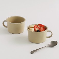 by Lim 穀物馬克杯 460ml, 2個, 柔黃色