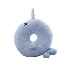 動物甜甜圈造型坐墊, 獨角鯨魚款