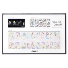 아이빛 르모어 젬젤 아트 젤네일스티커, 컬러풀(GG05), 1개