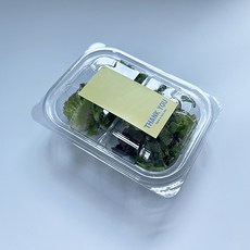 Tinapicnic 迷你2格透明一次性容器 + 感謝貼紙粉彩黃套組, 20套, 一次性容器 + 貼紙