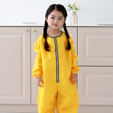 BEBE CHOUETTE 兒童深粉彩防水全身美術罩衫