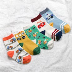 Kids FUTURE 兒童工程車 Rodis 中筒襪 5雙組