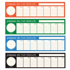 PAPERIAN Doonat Disturb 每週墊 4件套, 1套, G（朱紅、綠、藍、黑）