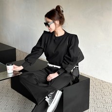 NANING9 女性防曬帽T+長褲套裝 春季版