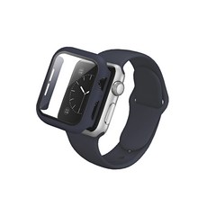 BIGCOMPANY Apple Watch 相容) 2合1運動錶帶 42/44mm, 海軍藍, 1個