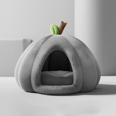 PASTEL PET 寵物南瓜超細纖維屋, 灰色, 1個