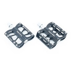 Safeun Touch Bike 自行車平踏板 T1 左右組, 1套, 黑色 + 銀色