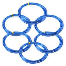 코히모 알루미늄 공예용 와이어 2mm x 5m 3W170, 6개, 블루