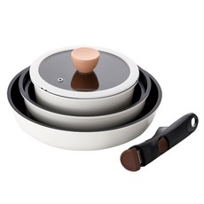 Cookin IH感應可拆式鍋具組 4件組, 款式如圖所示, 可拆式手柄+鍋18cm+煎鍋20cm+煎鍋26cm+宮廷鍋22cm+玻璃蓋18cm