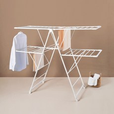 락앤락 튼튼 빨래 건조대 더블 이동형, 아이보리