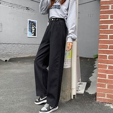 앤드스타일 여성용 러빗데님 허리조절버튼 와이드 청바지 261087