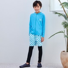 IAMBEBE 男童用 Surf Bay 寬鬆版防磨衣 + 短褲 + 內搭褲套組 SF-101