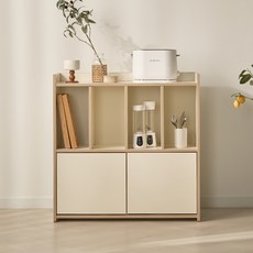 베이지메이트 콘티 슬림 모듈 멀티 수납장 800 방문설치, 아이보리우드