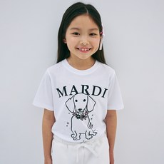 Mardi Mercredi 兒童款 Swing The Tail Dangi 花朵項鍊棉質T恤