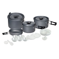 CAMPING ACE 野樂 5-6人硬質氧化壺鍋 15件組 ARC-1556, 鋁色, 1組