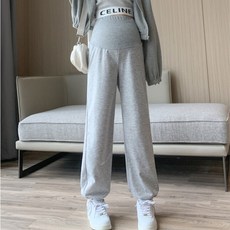 Florolo孕婦款運動褲孕婦抽繩束口褲