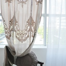 CoTe TaBLe Elreut 亞麻窗簾, 復古玫瑰色
