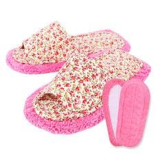 Raifun 超細纖維清潔拖鞋玫瑰粉色+筆芯1套, 1套