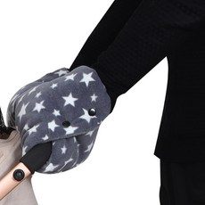 에이홉 유모차 손잡이 워머, 회색별, 1개