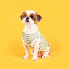 플로트 강아지 슈가 민소매 티셔츠, MINT CHOCO, 1개