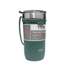 타이소 진공 스텐 핸들 스트랩 텀블러, 그린, 550ml, 1개